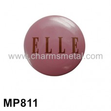 MP811 - "ELLE" Round Metal Plate in Silkprinting